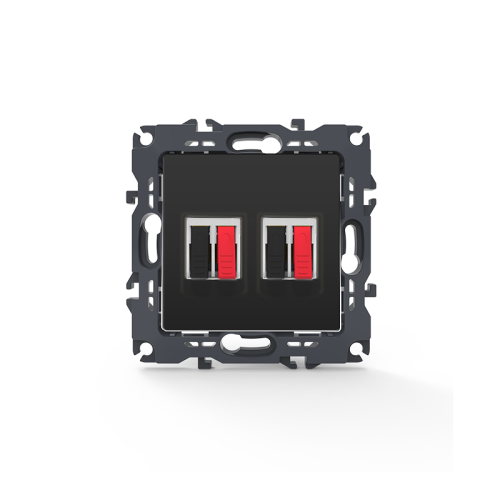 PRIME ΠΡΙΖΑ ΗΧΕΙΩΝ ΔΙΠΛΗ ΜΕ ΚΛΙΠ 36-230VAC IP20 MAT ΑΝΘΡΑΚΙ 2