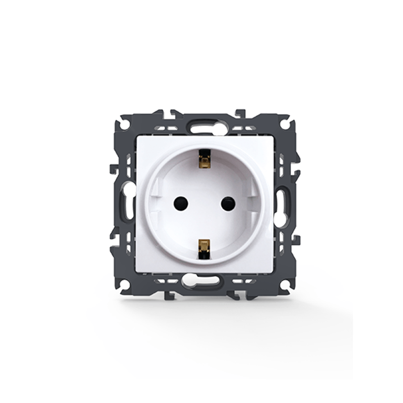 PRIME ΠΡΙΖΑ ΣΟΥΚΟ ΑΣΦΑΛΕΙΑΣ 1x2P+E 16A 250VAC IP20 ΛΕΥΚΗ