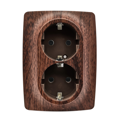 PRIME ΠΡΙΖΑ ΣΟΥΚΟ ΑΣΦΑΛΕΙΑΣ 2x2P+E 16A 250VAC IP20 ΞΥΛΟ 2