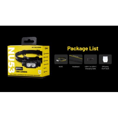 ΦΑΚΟΣ LED NITECORE HEADLAMP NU53, 1800Lm , 6000ma