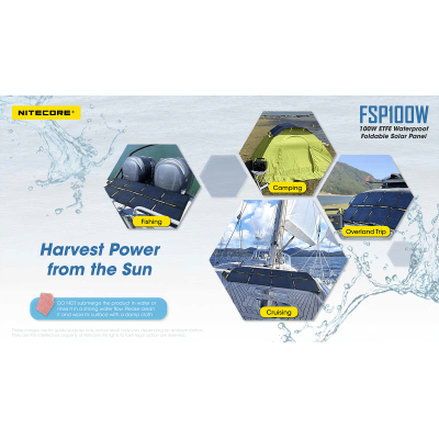 ΗΛΙΑΚΟ PANEL NITECORE FSP100W, Φορητό, 100W,...