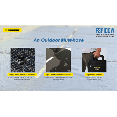 ΗΛΙΑΚΟ PANEL NITECORE FSP100W, Φορητό, 100W,...