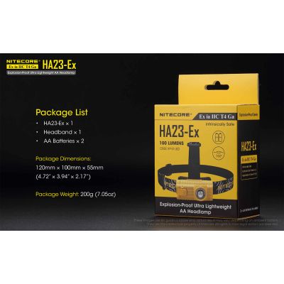 ΦΑΚΟΣ LED NITECORE HEADLAMP HA23-EX, Explosion...