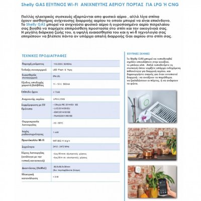 Shelly Gas CNG Αισθητήρας Ανίχνευσης Φυσικού...