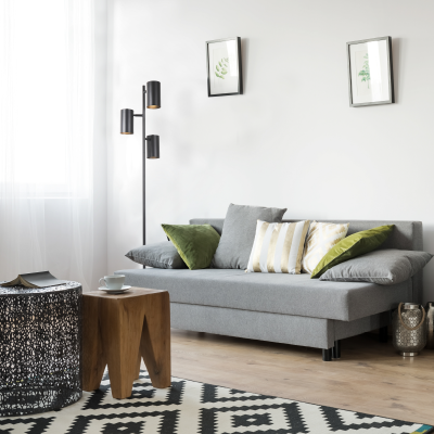 ΔΑΠΕΔΟΥ ΜΑΥΡΟ ΜΕΤΑΛΛΟ D15*H165cm 3ΧΕ27 KENNETH