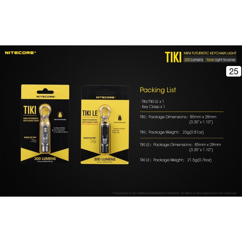 ΦΑΚΟΣ LED NITECORE TIKI LE, Black, USB-C, 300...
