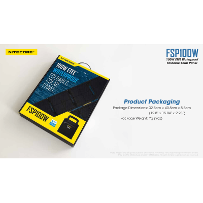 ΗΛΙΑΚΟ PANEL NITECORE FSP100W, Φορητό, 100W,...