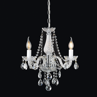 ^NETTO ΚΡΕΜΑΣ Φ/Σ 3ΧΕ14 ΔΙΑΦΑΝΟ ΚΡΥΣΤΑΛΛΟ+ΧΡΩΜΙΟ ΜΕΤΑΛΛΟ Φ48ΧΗ160CM GLADIOLO