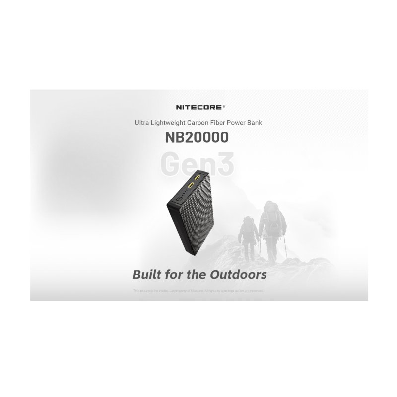 POWER BANK NITECORE NB20000 GEN3 Carbon Fiber