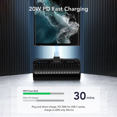 Veger W0558 Power Bank 5000mAh 20W με Θύρα...