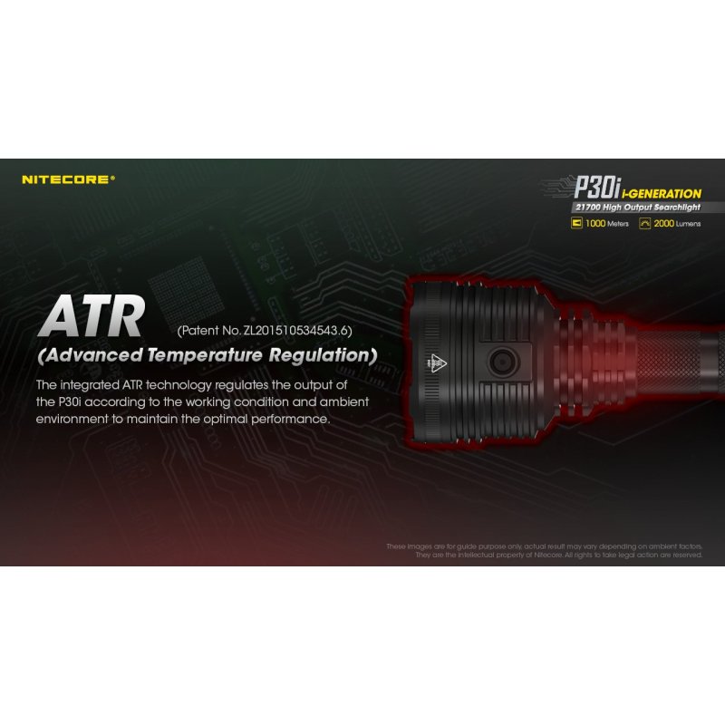 ΦΑΚΟΣ LED NITECORE PRECISE P30i, 2000 Lumens,...