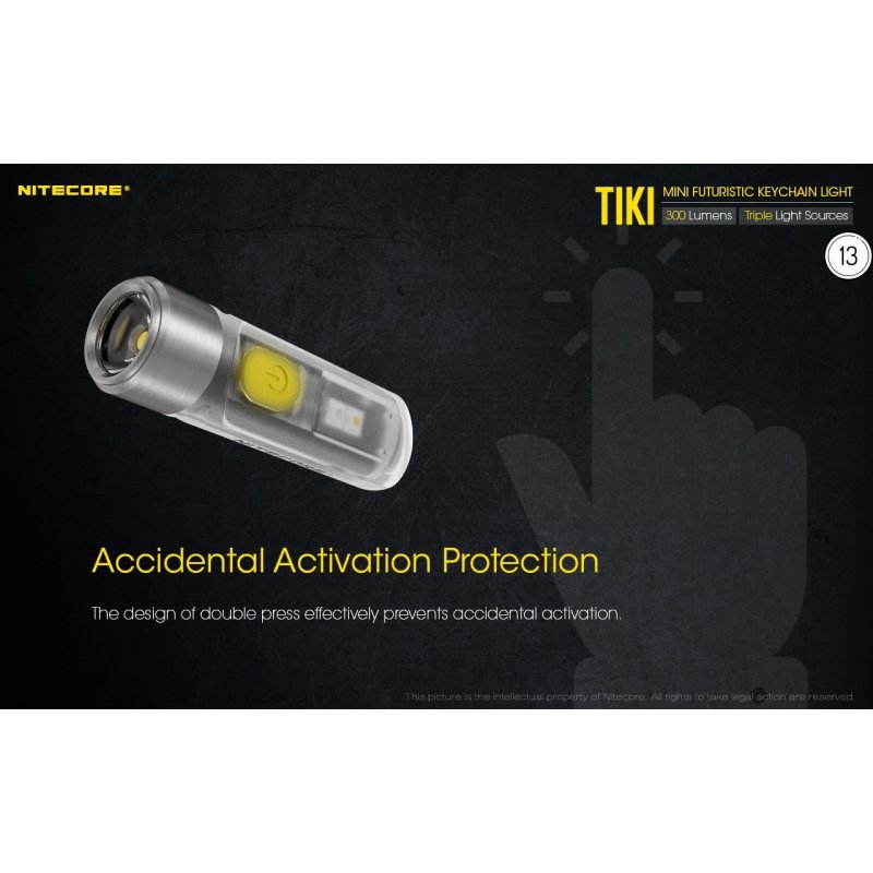 ΦΑΚΟΣ LED NITECORE TIKI LE, Black, USB-C, 300...