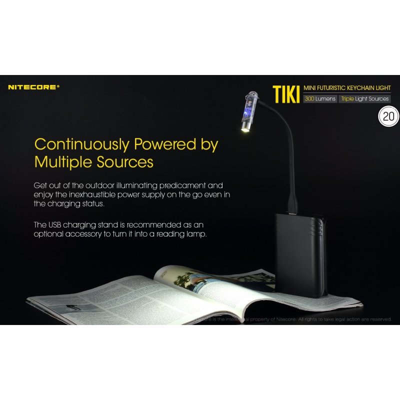 ΦΑΚΟΣ LED NITECORE TIKI LE, Black, USB-C, 300...