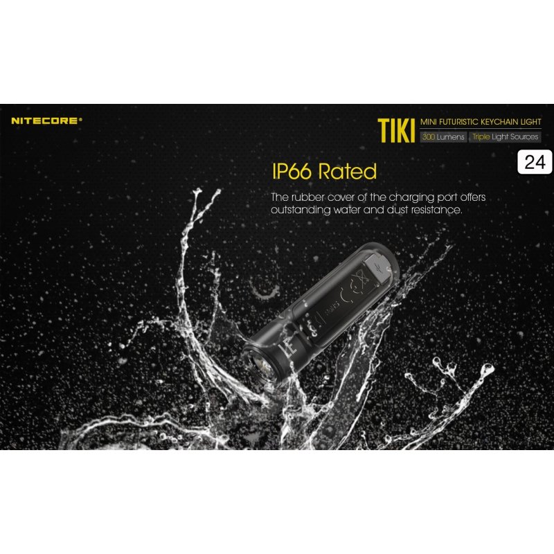 ΦΑΚΟΣ LED NITECORE TIKI LE, Black, USB-C, 300...