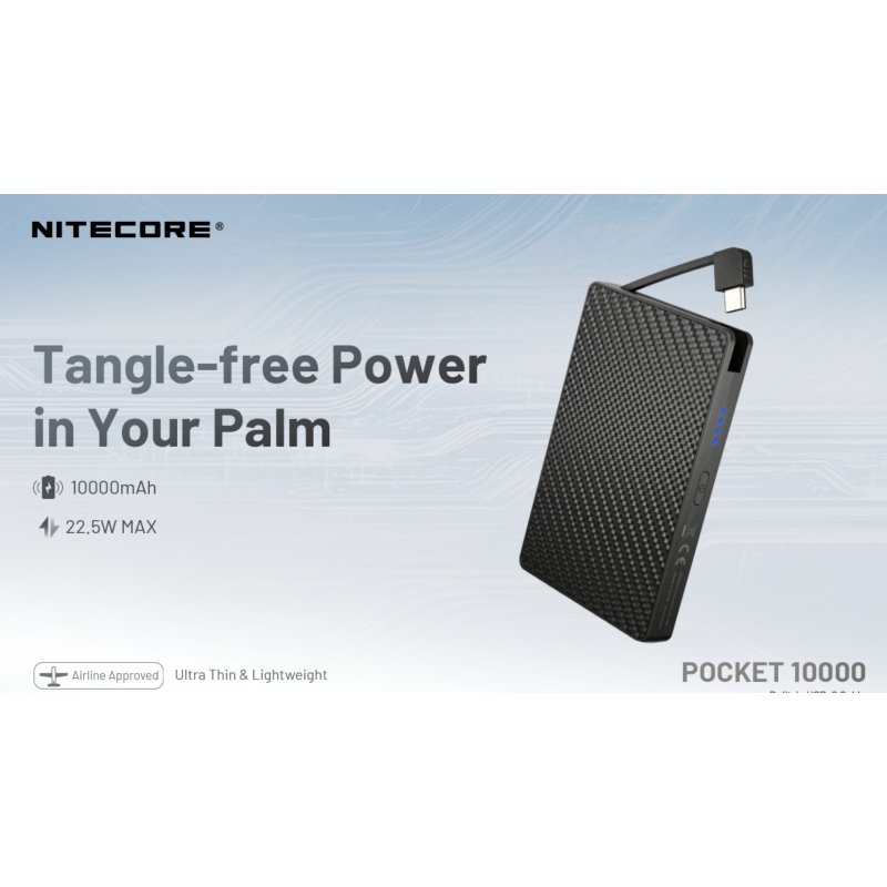POWER BANK NITECORE POCKET 10000 USB-C ,...