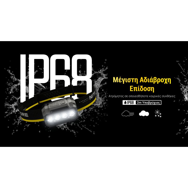 ΦΑΚΟΣ LED NITECORE HEADLAMP HA23 UHE, Black