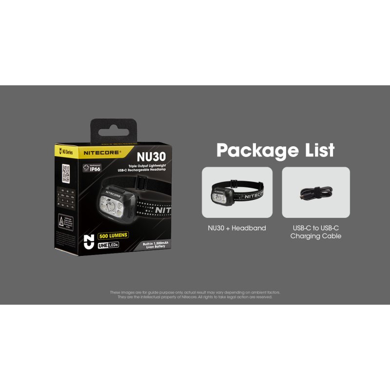 ΦΑΚΟΣ LED NITECORE HEADLAMP NU30 New, Black