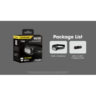 ΦΑΚΟΣ LED NITECORE HEADLAMP NU30 New, Black
