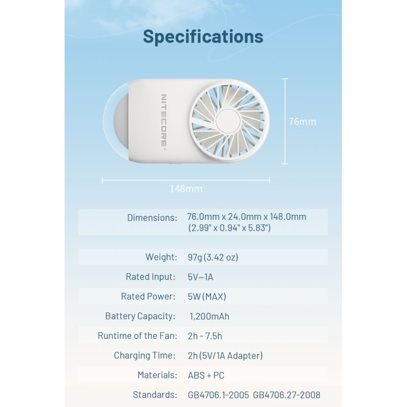 ΑΝΕΜΙΣΤΗΡΑΣ ΑΤΟΜΙΚΟΣ NITECORE NEF02