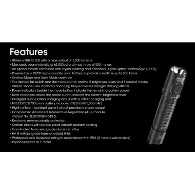 ΦΑΚΟΣ LED NITECORE MULTI TASK HYBRID MH12PRO