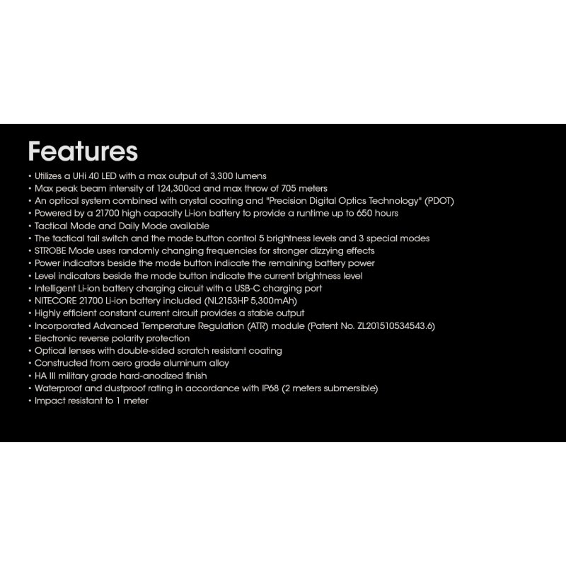 ΦΑΚΟΣ LED NITECORE MULTI TASK HYBRID MH25PRO