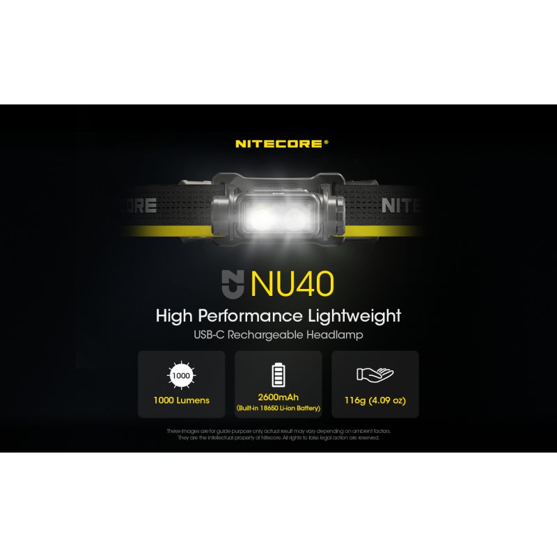 ΦΑΚΟΣ LED NITECORE HEADLAMP NU40, 1000Lm