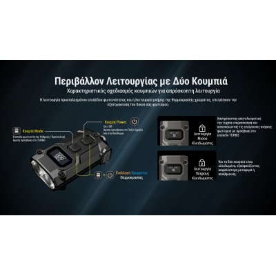 ΦΑΚΟΣ LED NITECORE TINI 3, Black