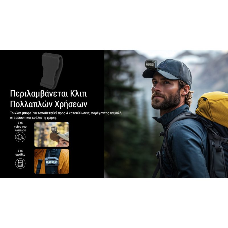 ΦΑΚΟΣ LED NITECORE HEADLAMP HA23 UHE, Black