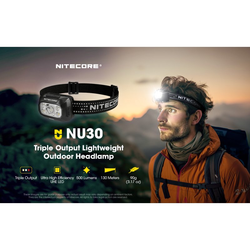 ΦΑΚΟΣ LED NITECORE HEADLAMP NU30 New, Black