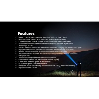 ΦΑΚΟΣ LED NITECORE TM9K PRO , 9900 Lumens