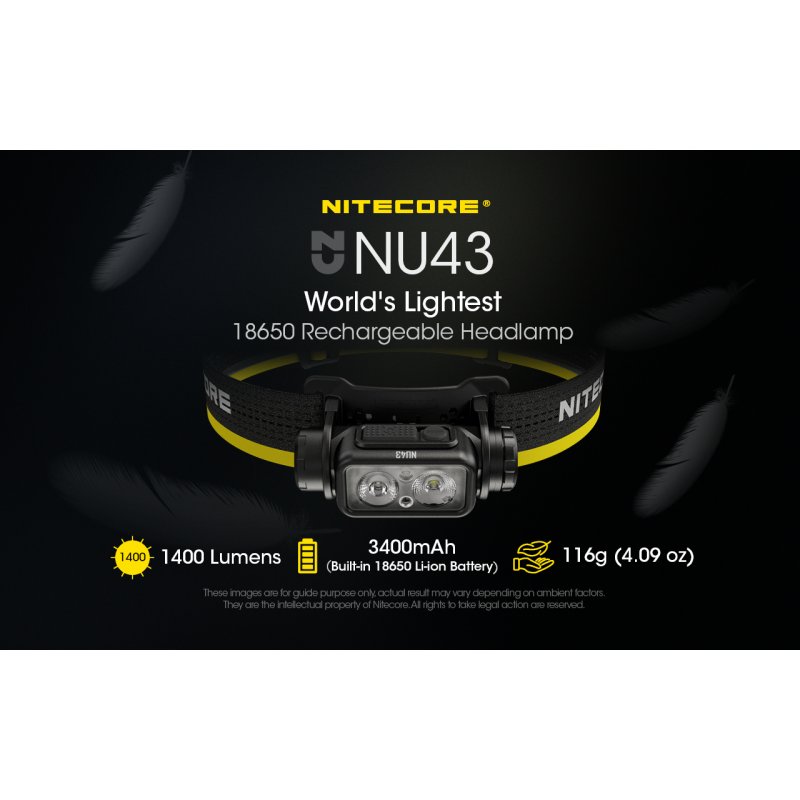 ΦΑΚΟΣ LED NITECORE HEADLAMP NU43, 1400Lm