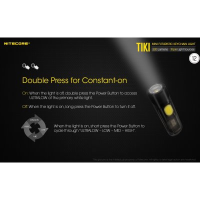 ΦΑΚΟΣ LED NITECORE TIKI LE, Black, USB-C, 300...