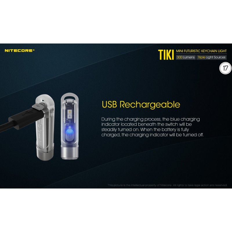 ΦΑΚΟΣ LED NITECORE TIKI LE, Black, USB-C, 300...