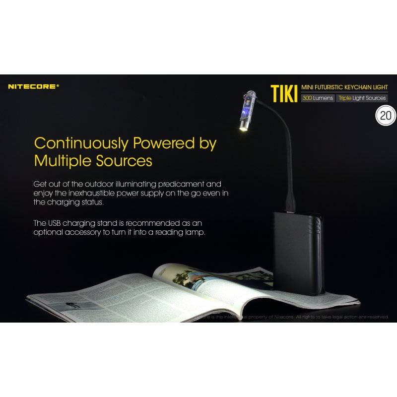 ΦΑΚΟΣ LED NITECORE TIKI LE, Black, USB-C, 300...