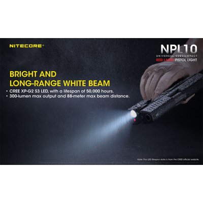 ΦΑΚΟΣ LED NITECORE NPL10, Set με μπαταρία CR2