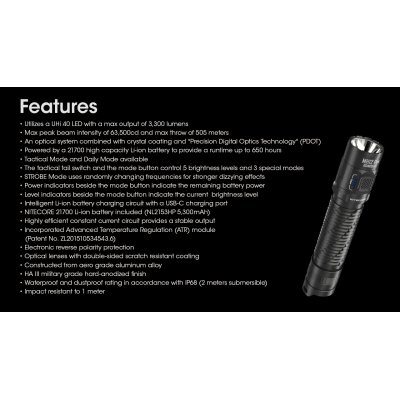 ΦΑΚΟΣ LED NITECORE MULTI TASK HYBRID MH12PRO