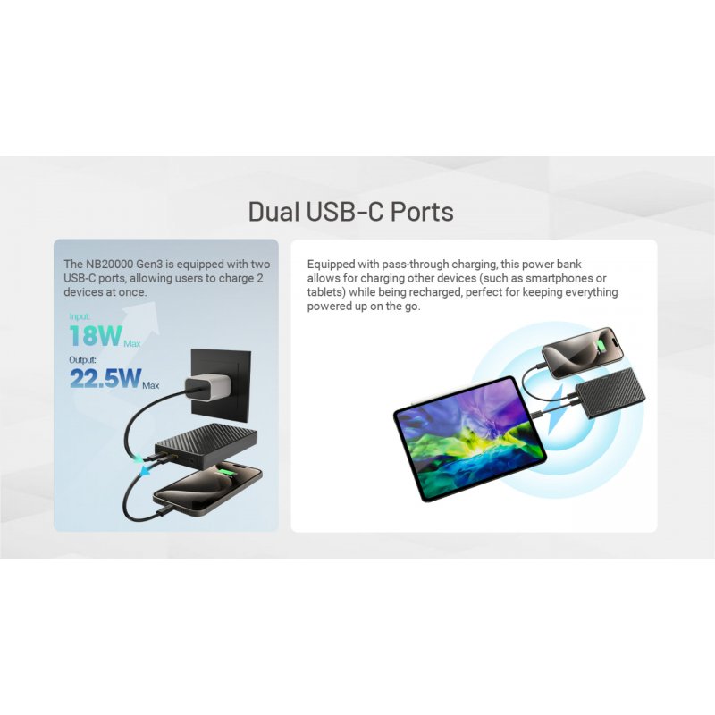 POWER BANK NITECORE NB20000 GEN3 Carbon Fiber