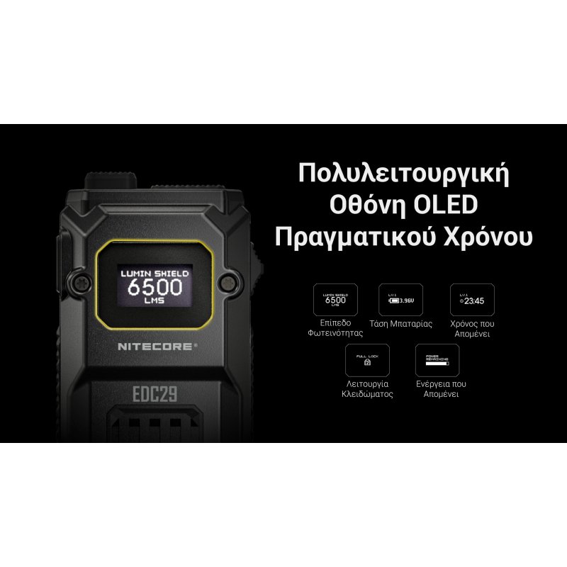 ΦΑΚΟΣ LED NITECORE EDC29 UHi, 6500Lumens