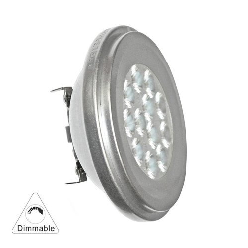 LED ΛΑΜΠΑ ΑΛΟΥΜΙΝΙΟΥ AR111 12W 12VAC/DC ΝΤΙΜΑΡΙΖ.24° ΘΕΡΜΟ 2