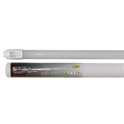 LED ΛΑΜΠΑ ΓΥΑΛΙΝΗ T8 120cm 18W 230V ΔΙΠΛΗΣ ΤΡΟΦΟΔΟΣ. ΛΕΥΚΟ 2