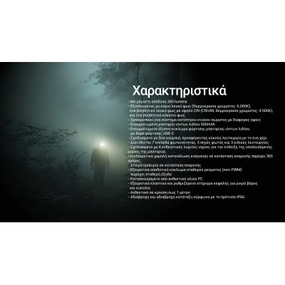 ΦΑΚΟΣ LED NITECORE HEADLAMP NU20 Clasic