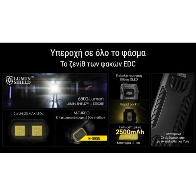 ΦΑΚΟΣ LED NITECORE EDC29 UHi, 6500Lumens