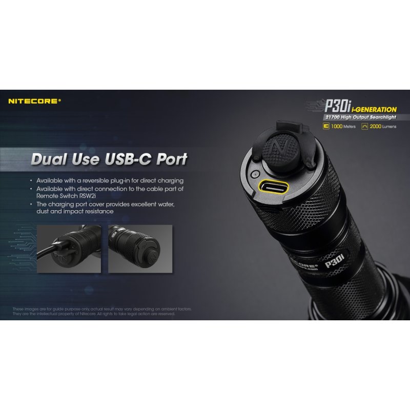 ΦΑΚΟΣ LED NITECORE PRECISE P30i, 2000 Lumens,...