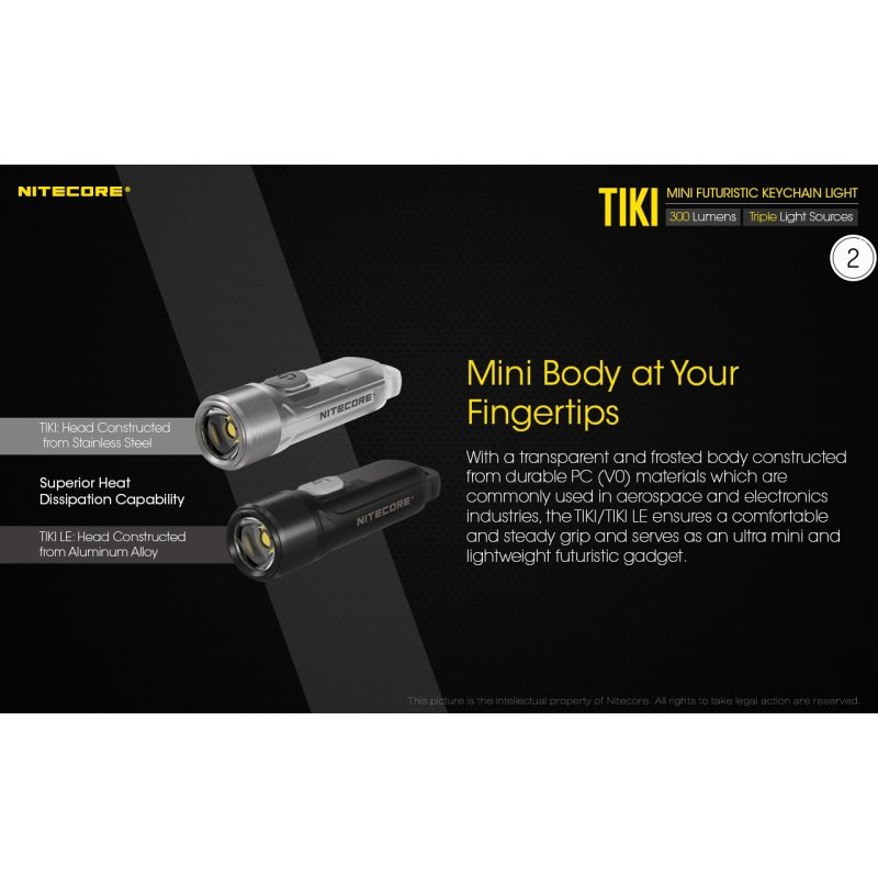 ΦΑΚΟΣ LED NITECORE TIKI LE, Black, USB-C, 300...