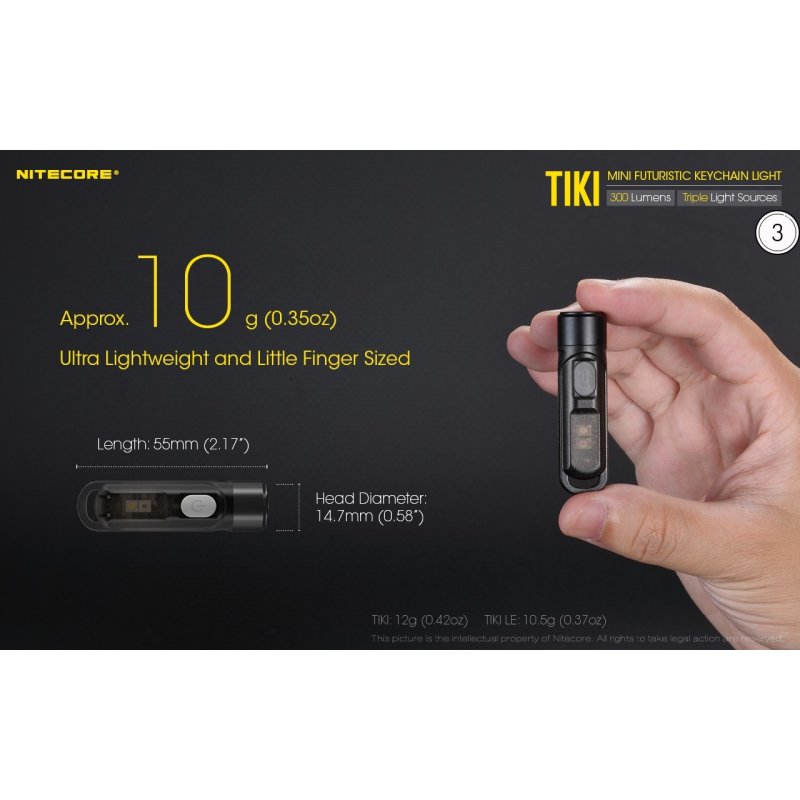 ΦΑΚΟΣ LED NITECORE TIKI LE, Black, USB-C, 300...