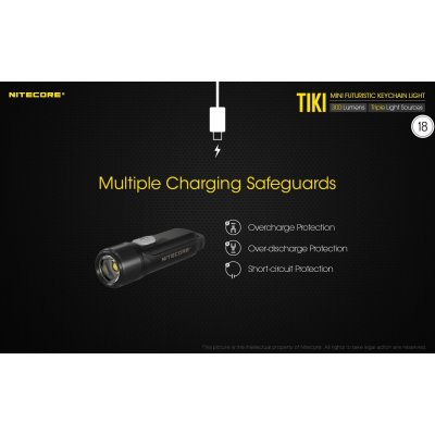 ΦΑΚΟΣ LED NITECORE TIKI LE, Black, USB-C, 300...