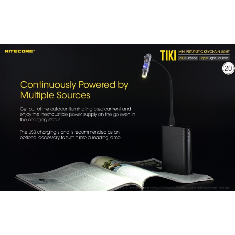 ΦΑΚΟΣ LED NITECORE TIKI LE, Black, USB-C, 300...