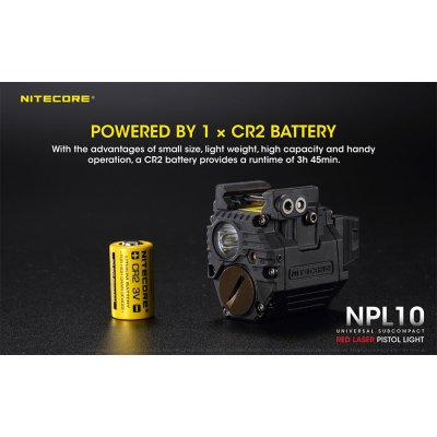 ΦΑΚΟΣ LED NITECORE NPL10, Set με μπαταρία CR2