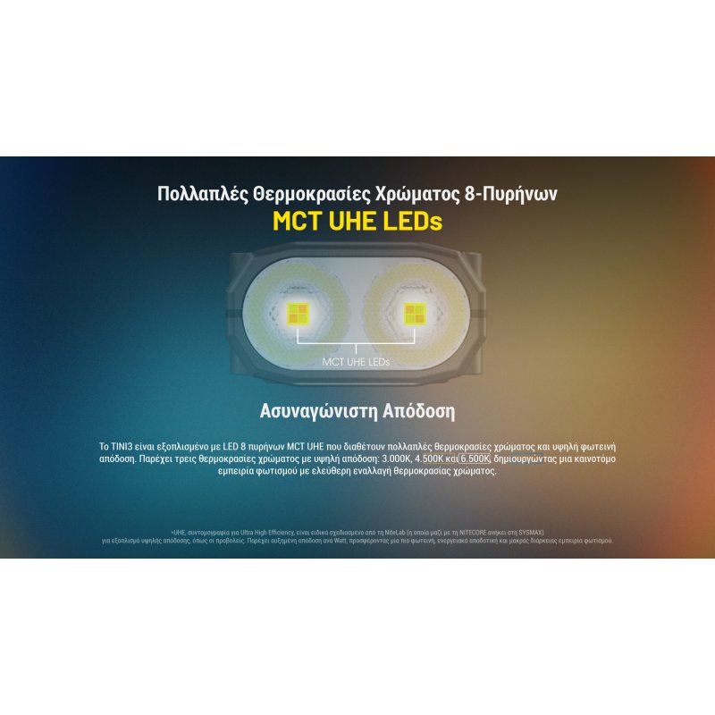 ΦΑΚΟΣ LED NITECORE TINI 3, Black
